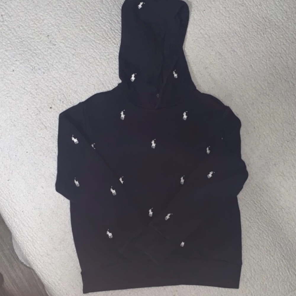 Polo by Ralph Lauren Dark Blue Hoodie with White Accents